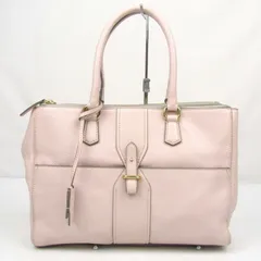 ヒューマンウーマン Barves03 トートバッグ シュリンクレザー 本革 A4可 鞄 ブランド レディース ピンク HUMAN WOMAN 【中古】のサムネイル