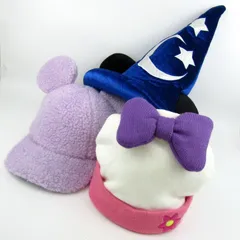 東京ディズニーリゾート ファンキャップ 3点セット ミッキー ファンタジア/ミニー ボア/デイジーダック 帽子 まとめて レディース Disney 【中古】