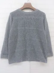 ◇ ◎ EASTBOY イーストボーイ バックボタン 長袖 ニットセーター サイズM グレー レディース P  【中古】 【1210280033257】