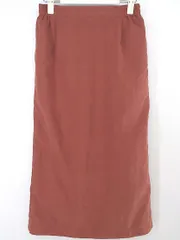 ◇ merlot メルロー ウエストゴム ロング タイト ナロー スカート サイズF テラコッタ レディース P  【中古】 【1210310000594】のサムネイル