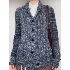 日本 ヴィンテージ ネイビー カーディガン