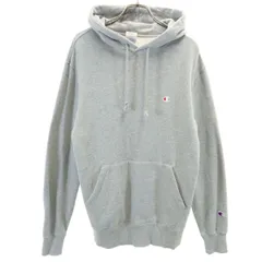 Champion チャンピオン 長袖 スウェットパーカー L グレー 裏起毛 プルオーバー メンズ 古着