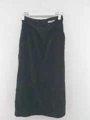 ◇ ROSE BUD コーデュロイ ストレッチ スリット ロング ナロー スカート サイズM ブラック レディース P  【中古】 【1211020010231】
