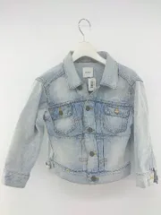◇ AMERI アメリ ショート丈 七分袖 デニム ジャケット Gジャン サイズS ホワイトブルー系 レディース P  【1211020009334】