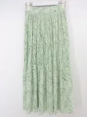 ◇ a.v.v 総柄 ウエストゴム ロング プリーツ スカート サイズXS グリーン ブラウン レディース P  【中古】 【1211030002486】のサムネイル