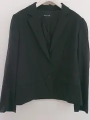 ◇ COMME CA BLANC D'OEUF コムサブロンドオフ マタニティ ウール100% 長袖 ジャケット サイズM ネイビー レディース P  【中古】 【1211030002295】