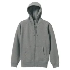 ユナイテッドアスレ UnitedAthle 10.0オンス CVCスウェットフルジップパーカ カジュアルスウェットパーカー (562001X-714)、HEATHERGRAY