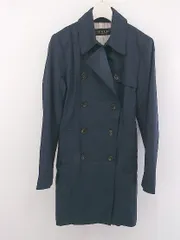 ◇ ◎ MICHEL KLEIN ミッシェル クラン ベルト付 長袖 トレンチ コート サイズ38 ネイビー レディース P  【中古】 【1211030001458】