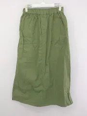 ◇ CIAOPANIC チャオパニック ウエストゴム スリット ロング ナロー スカート サイズF カーキ レディース P  【中古】 【1211030000925】