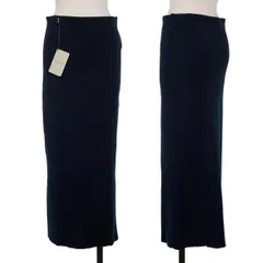 ジョンスメドレーJOHN SMEDLEY メリノウールニットスカート 紺S