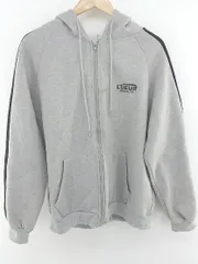 ◇ emi+ エミプラス 裏起毛 長袖 ジップアップ パーカー サイズXL グレー ブラック レディース P  【中古】 【1211040003572】