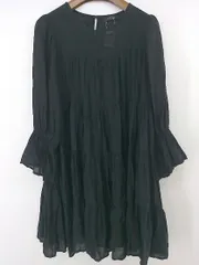 ◇ w closet ダブルクローゼット 長袖 ミニ ワンピース サイズF ブラック レディース P  【中古】 【1211040003077】のサムネイル