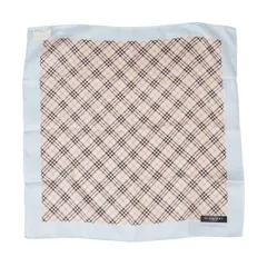 バーバリーBURBERRY ノバチェックハンカチ ベージュ水色
