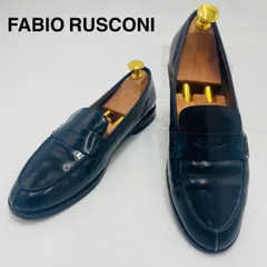 FABIO RUSCONI コインローファー ガラスレザー 36 ブラック レディース ファビオルスコーニ hws02471