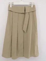 ◇ BEAMS HEART ビームスハート ラップ巻き風 膝下丈 フレア スカート サイズS ベージュ系 レディース P  【中古】 【1211070007137】