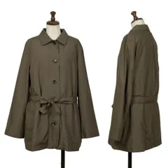 マドモアゼルノンノンMademoiselle NON NON 着脱インナーダウンギンガムチェックハーフコート カーキM位