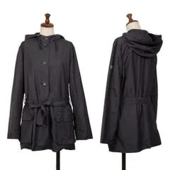 マドモアゼルノンノンMademoiselle NON NON ポリフードハーフコート 紺M