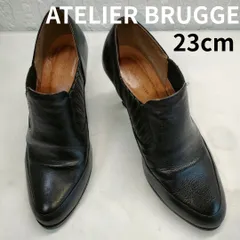 ATELIER BRUGGE　アトリエブルージュ　ブーティ　ブーツ　サイドエラスティック　サイドゴアブーツ　ブラック　23cm