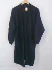 ◇ JEANASIS ジーナシス 長袖 ロング ニット カーディガン サイズF ネイビー レディース P  【中古】 【1211100018041】