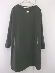 ◇ MELROSE claire CL メルローズクレール ジップポケット 長袖 ミニ ワンピース ダークグリーン レディース P  【中古】 【1211100017280】