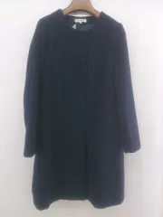 ◇ URBAN RESEARCH アーバンリサーチ ノーカラー 長袖 コート サイズF ネイビー レディース P  【中古】 【1211110002177】