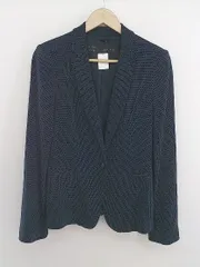 ◇ ZARA BASIC ドット 水玉 1B 長袖 テーラード ジャケット サイズEUR M USA M MEX 28 ネイビー ホワイト系 レディース P  【中古】 【1211110000470】