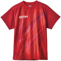 victas(ヴィクタス) V-NTS413 タッキュウハンソデTシャツ (532401-9000)、レッド