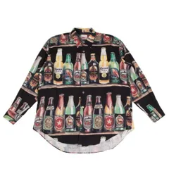 ポールスミスPaul Smith LONDON ボトル転写プリントシャツ 黒マルチL