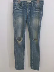 ◇ Ungrid アングリッド ダメージ加工 ジーンズ デニム パンツ サイズ24 ブルー系 レディース P  【中古】 【1211110007240】