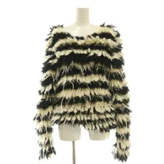 クロエ CHLOE モヘヤ混フリンジボリュームニット セーター S オフ  