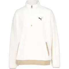 PUMA プーマ AUTUMN パイル FL ハーフZIP マルチスポーツ スウェットシャツメンズ (690142-87)、WARM WHITE