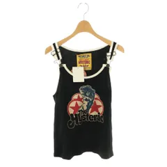 ヒステリックグラマー HYSTERIC GLAMOUR 23SS THE NUDISTタンクトップ ワッフル F ブラック /HK ■OS