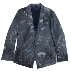 ポールスミスPaul Smith コットン天文プリント1Bジャケット ブルーグレー紫他XL