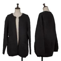 トリココムデギャルソンtricot COMME des GARCONS ボタンレスポケットデザインノーカラーカーディガン 黒M位