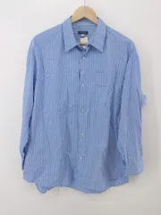 ◇ ITEMS URBAN RESEARCH ストライプ 長袖 シャツ サイズS ライトブルー ホワイト メンズ P  【中古】 【1211140003441】