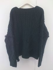 ◇ Tiaclasse ティアクラッセ フリンジ 長袖 ニット セーター サイズM ブラック レディース P 【中古】 【1211140007913】