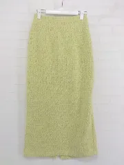 ◇ fifth フィフス ニット ウエストゴム ロング タイト スカート サイズM イエロー系 グリーン系 レディース P  【中古】 【1211140007555】