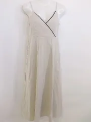 ◇ archives Vネック シャーリング ロング キャミソール ワンピース ライトベージュ ブラック レディース P  【中古】 【1211150000546】のサムネイル