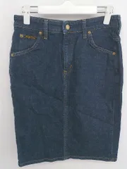 ◇ People Tree × Lee コットン 膝丈 タイト スカート サイズM ネイビー レディース P  【中古】 【1211140008323】