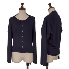 ジュンヤワタナベ コムデギャルソンJUNYA WATANABE COMME des GARCONS ウール切替ニットカーディガン 紺M