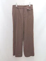 ◇ OZOC オゾック ワイド パンツ センタープレス 裏地付き パンツ サイズ38 ブラウン レディース E  【1211150011771】