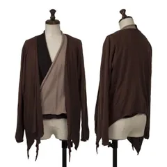 ヨーガンレールJURGEN LEHL カシミヤ混レイヤードカシュクールドレープカーディガン ワインベージュ他M