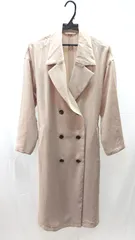 ◇ GU ジーユー 無地 長袖 トレンチ コート サイズ S ベージュ レディース E  【1211150022357】