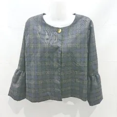 ◇ ZARA BASIC ザラ ベーシック 袖口フリル 長袖 アウター ブルゾン 表記なし ブルー ブラック ホワイト レディース」 E  【1211150023323】