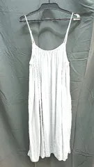 ◇ CLOCHE クロシェ ギャザー 裏地 ロング キャミソール ワンピース サイズ02 ライトブルー レディース E  【1211150030796】