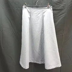 ◇ nano universe ナノユニバース サイドファスナー ロング フレア スカート サイズ横M　縦L ライトブルー レディース E  【1211150030031】