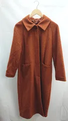■ select MOCA ウール混 ロング シンプル 長袖 コート サイズF キャメル レディース E  【1211150034978】