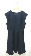 ◇ NATURAL BEAUTY BASIC フォーマル　お呼ばれ　ドレス ノースリーブ ひざ下丈 ワンピース サイズM ネイビー レディース E  【1211150037870】のサムネイル