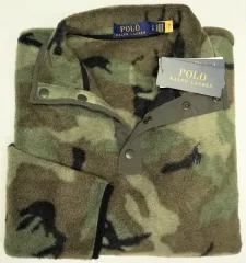 ポロラルフローレン カモフラージュ フリース スナップ プルオーバー ジャケット