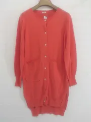 ◇ ◎ haupia ハウピア コットンニット ロング 長袖 カーディガン サイズ38 オレンジ系 レディース P  【中古】 【1211160002028】